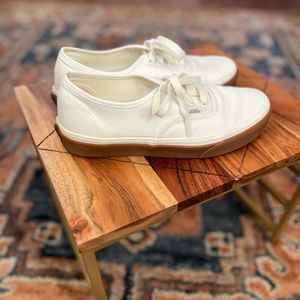 Vans “Authentic” Sneakers, Marshmallow/Gum, 7W/5.5M